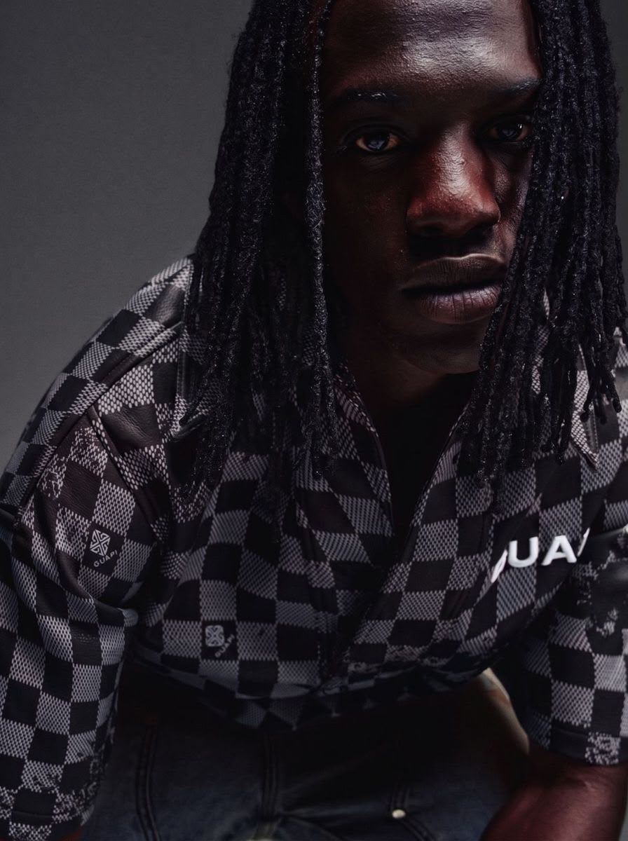 GUAPI Obsidian Black Checkerboard Leather Shirt V2
