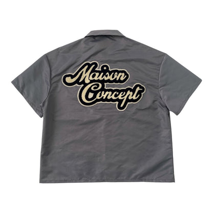 Maison Con Top" Grey Set With shorts