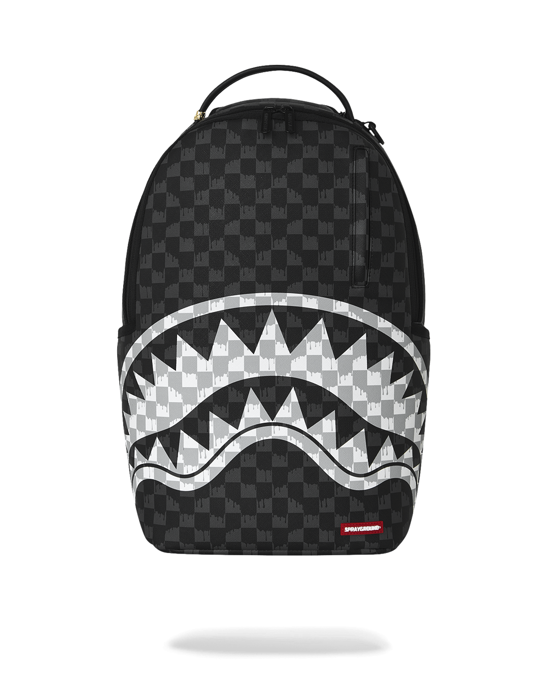 SPRAYGROUND BLACK AND WHITE DRIP CHECK SHARK