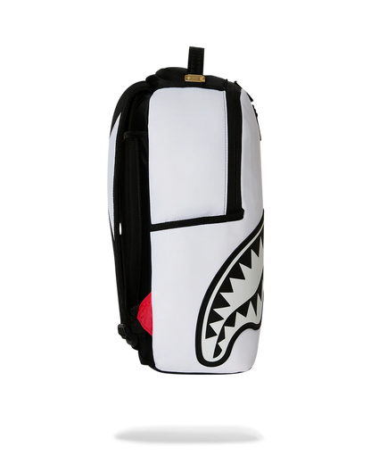 SPRAYGROUND SHARK CENTRAL BLACK AND WHITE STENCIL BACKPACK