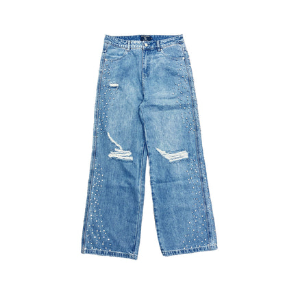 MIXED EMOTION Blue ‘Stone’ Baggy Jeans