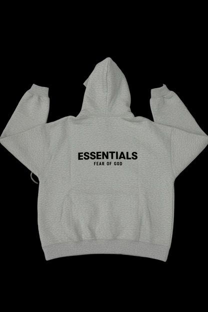 FEAR OF GOD ESSENTIALS FLEECE HOODIE GREY