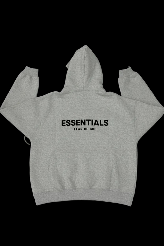 FEAR OF GOD ESSENTIALS FLEECE HOODIE GREY