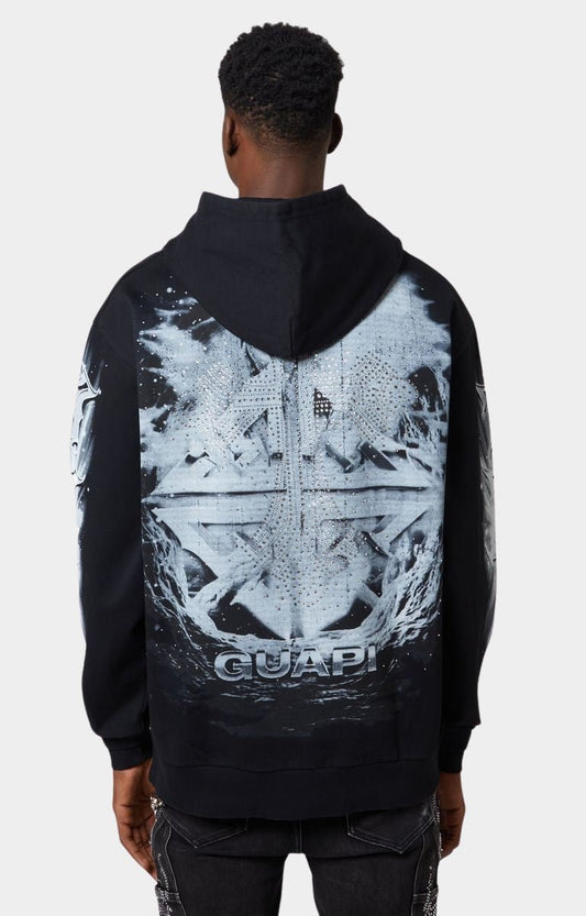GUAPI BLACK HEAVENS VAULT HOODIE V3 – RHINESTONE HOODIE
