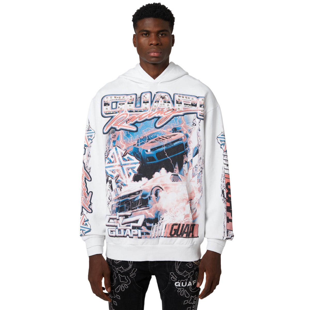 GUAPI NITRO DRIFT HOODIE IN WHITE