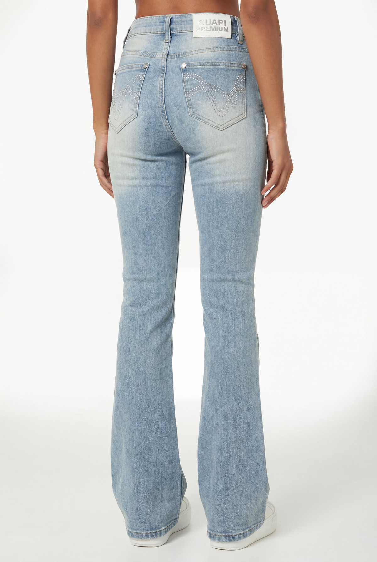 Guapi Aqua Blue Embellished Knight Denim