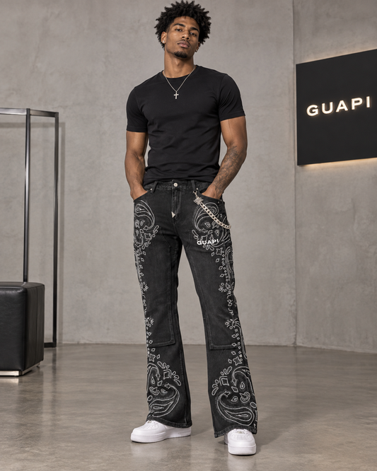 GUAPI Vintage Paisley Denim