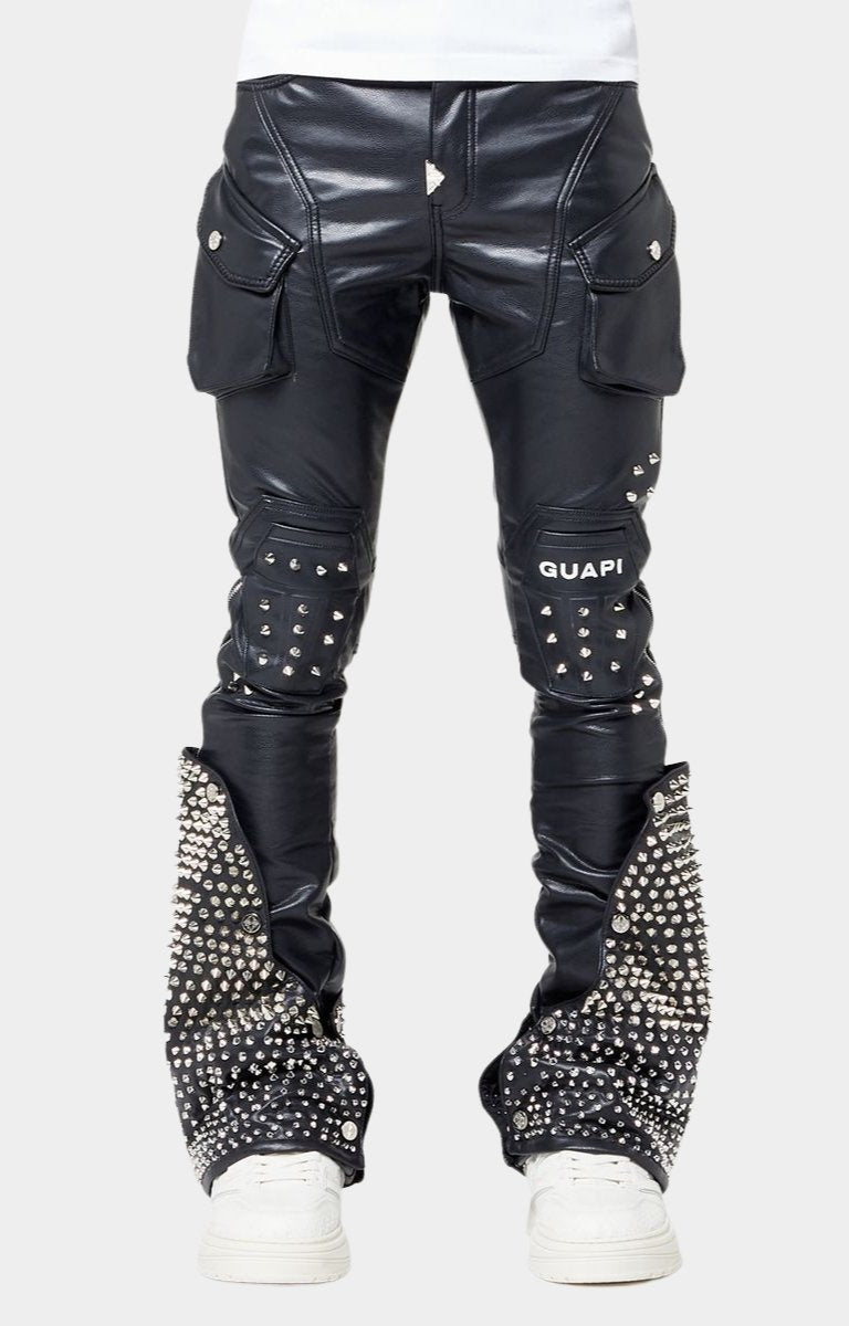 GUAPI BLACK COFFIN ARC LEATHER PANT V2