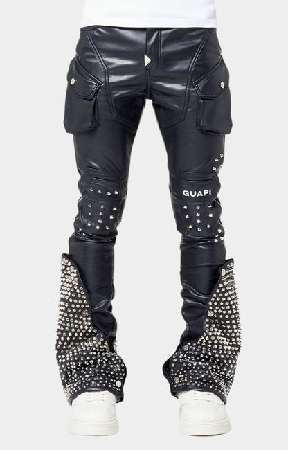 GUAPI BLACK COFFIN ARC LEATHER PANT V2