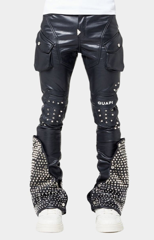 GUAPI BLACK COFFIN ARC LEATHER PANT V2