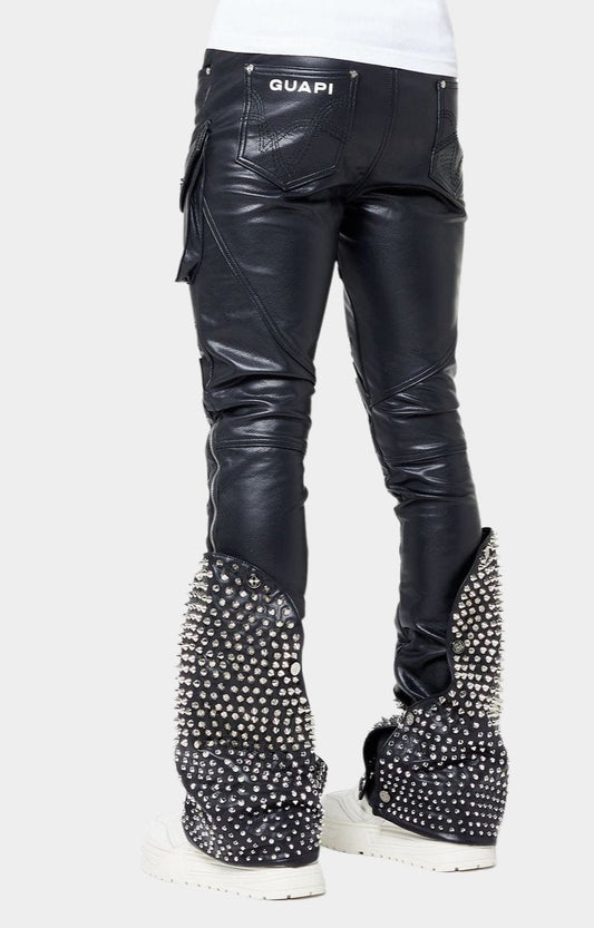 GUAPI BLACK COFFIN ARC LEATHER PANT V2