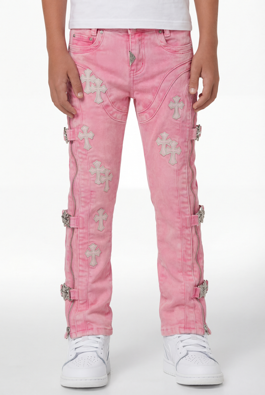 Guapi French Rose Buckle Kids Denim