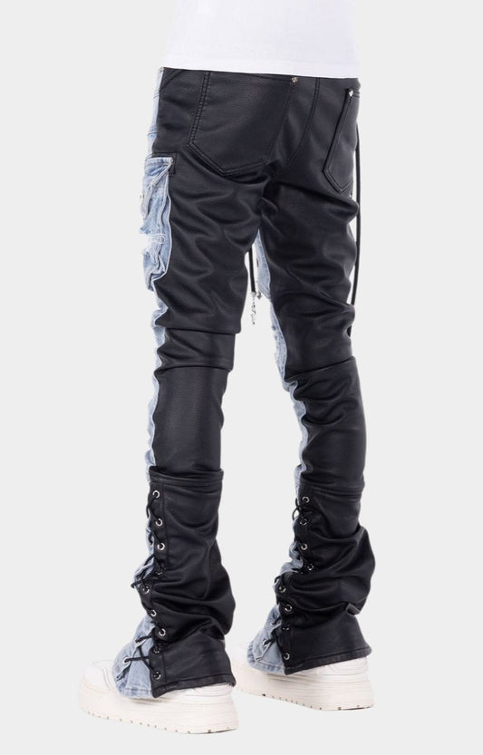 GUAPI AQUA BLUE ROPE - STACKED CARGO HYBRID JEANS