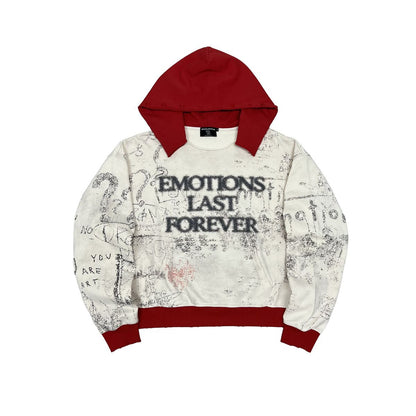 MIXED EMOTION  Red “Last Forever” Hoodie
