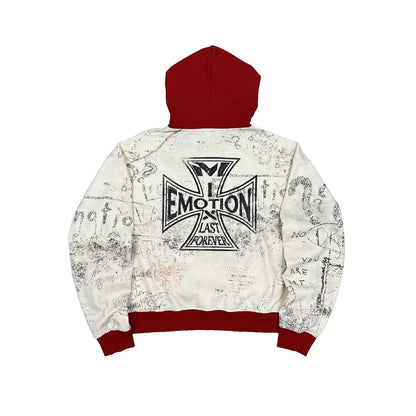 MIXED EMOTION  Red “Last Forever” Hoodie