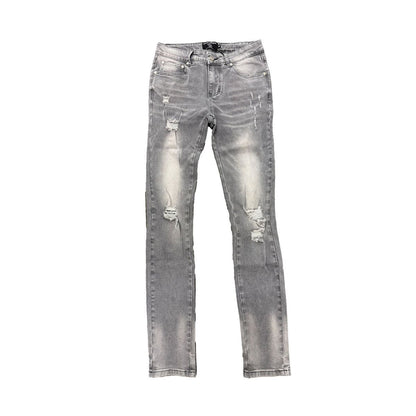 MIXED EMOTION Grey “001” Denim
