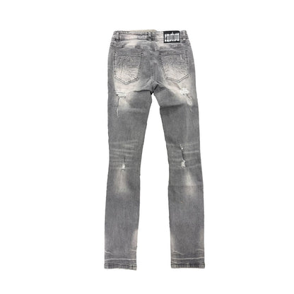 MIXED EMOTION Grey “001” Denim