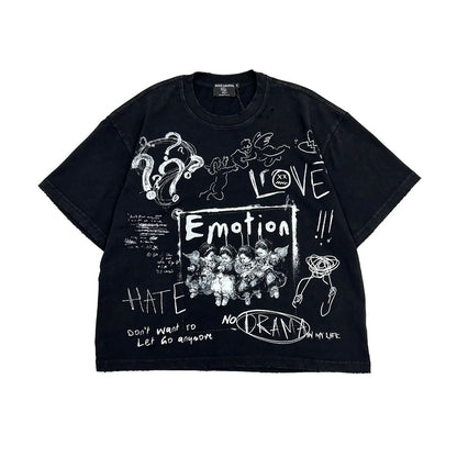 Black chaos tee