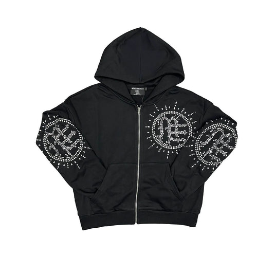 Eclipse Black rhinestone hoodie