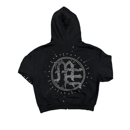 Eclipse Black rhinestone hoodie