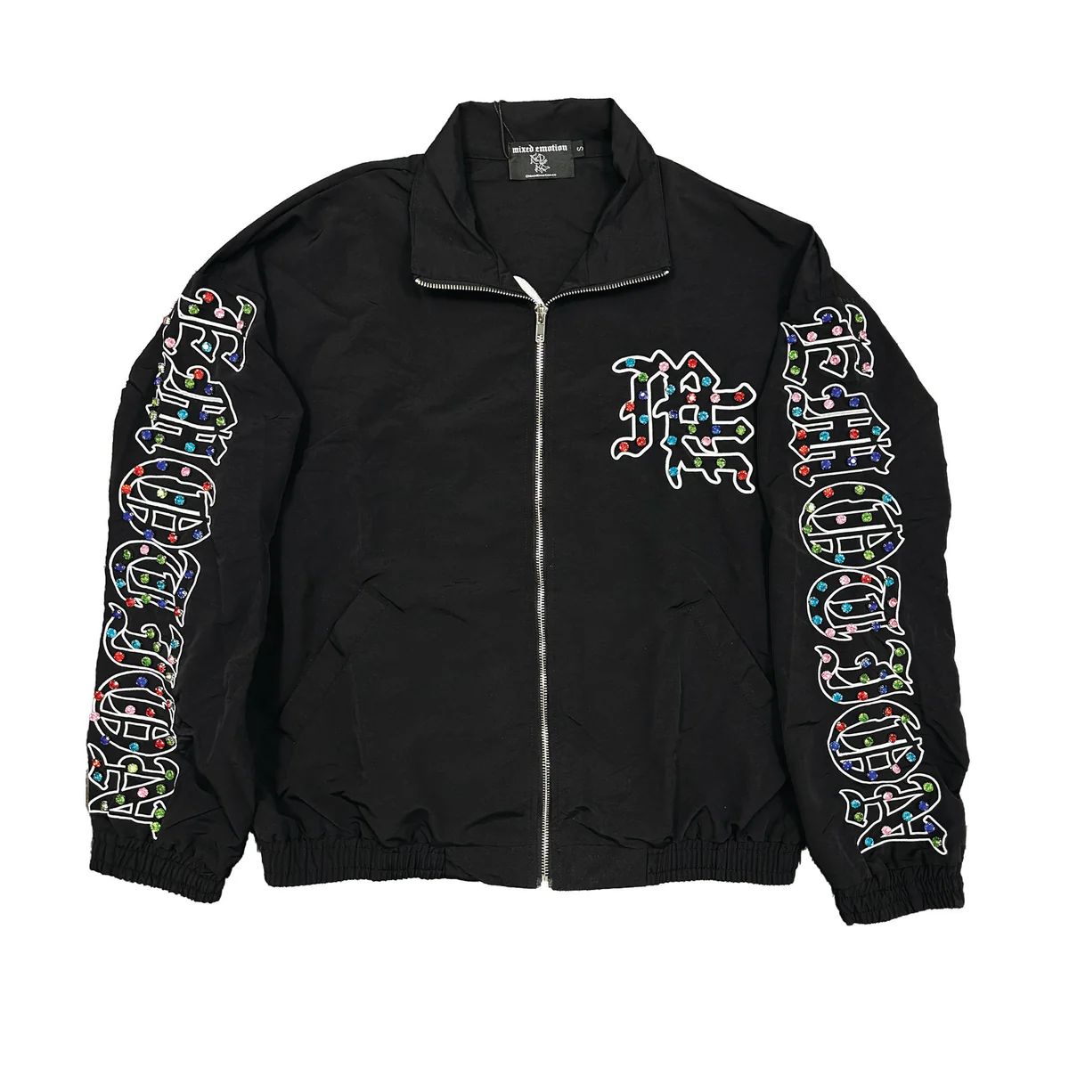 Me rhinestone nylon jacket