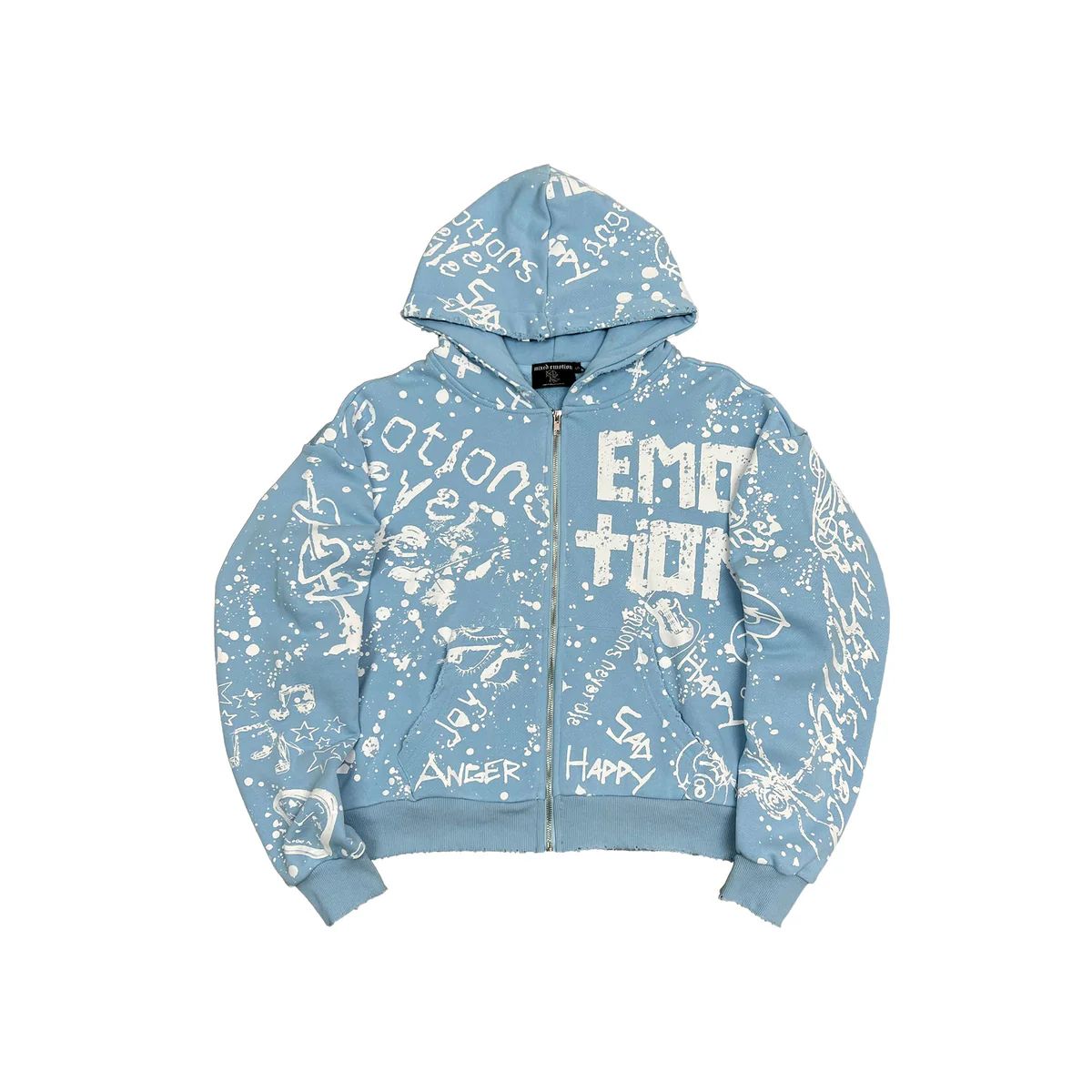 Blue graffiti hoodie