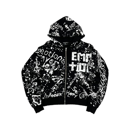 Black graffiti jacket