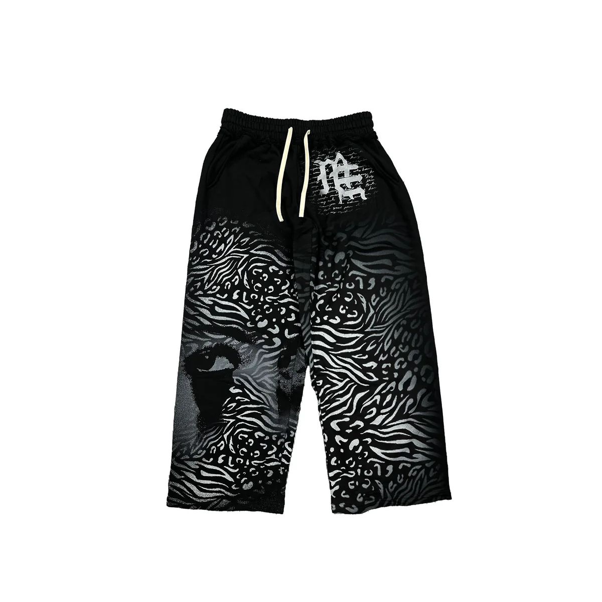 Black striped sweatpants