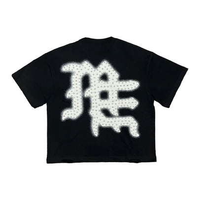 Black end rhinestone