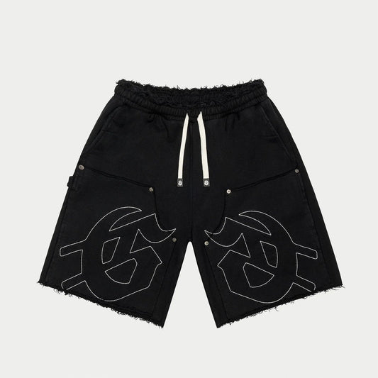 Godspeed Carpenter distressed shorts Black