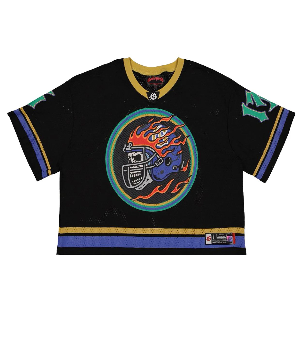 Godspeed new york first down jersey black/yelow/blue