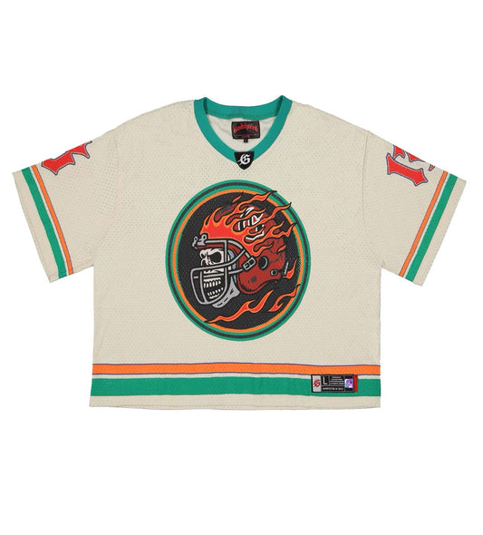 Godspeed First Down Jersey- ‘Bone/Teal’