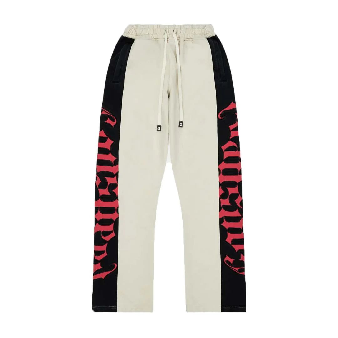 Godspeed Court side Sweatpants ( Bone/Black/Red)